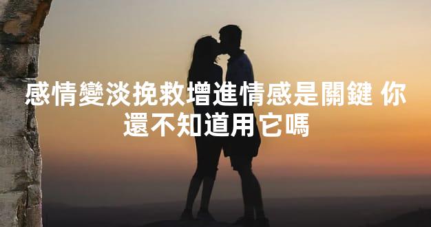 感情變淡挽救增進情感是關鍵 你還不知道用它嗎